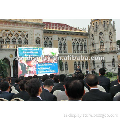 The auto show Outdoor rgb Display P25 for advertising guidance.